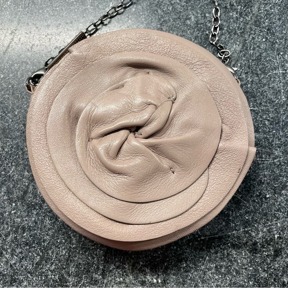 Valentino Round Mini Flower Leather Crossbody Bag - Picture 2 of 9